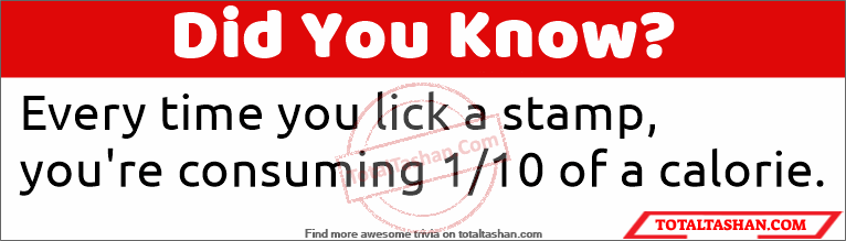 Every time you lick a stamp